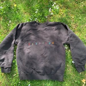 black sweatshirt